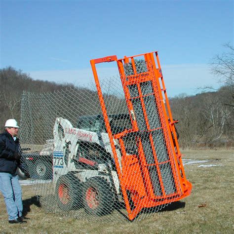 skid steer fence installer 36 diameter for chain link fence|36 inch chainlink wire.